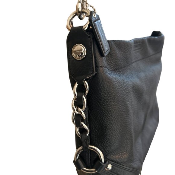 Coach Black Leather Shoulder Bag - Picture 4 of 13